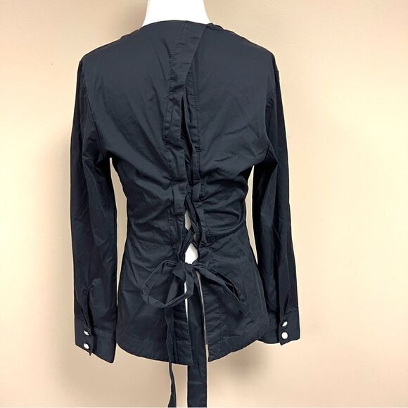 Venus black button up with lace up back Size 8 - Picture 2 of 6